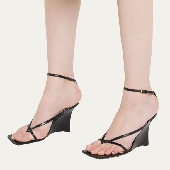 Bottega Veneta Stretch Strappy Wedge Sandals size 38.5 - Picture 2 of 14
